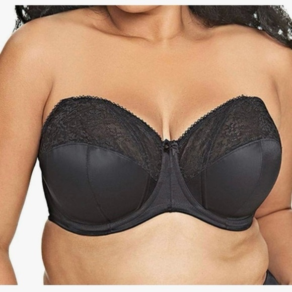 GODDESS Women's Plus Size 44DD Black Adelaide Underwire Strapless Bra - Picture 1 of 8
